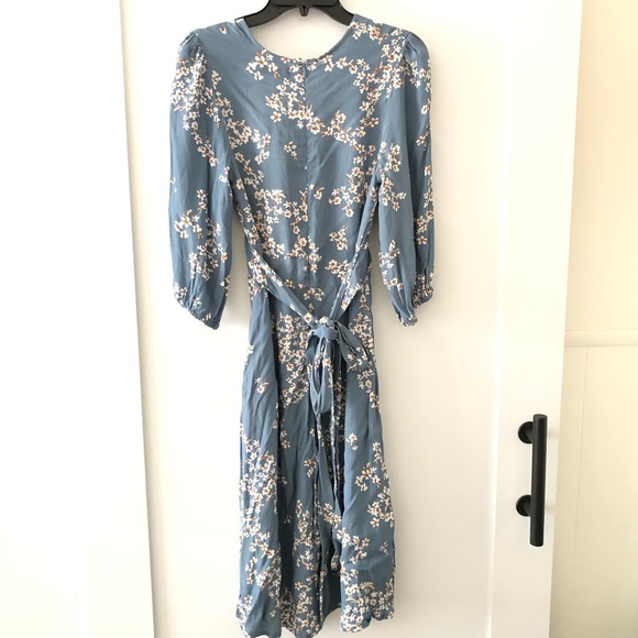 Faithfull the Brand Blue Floral Midi Dress XS - Picture 4 of 16